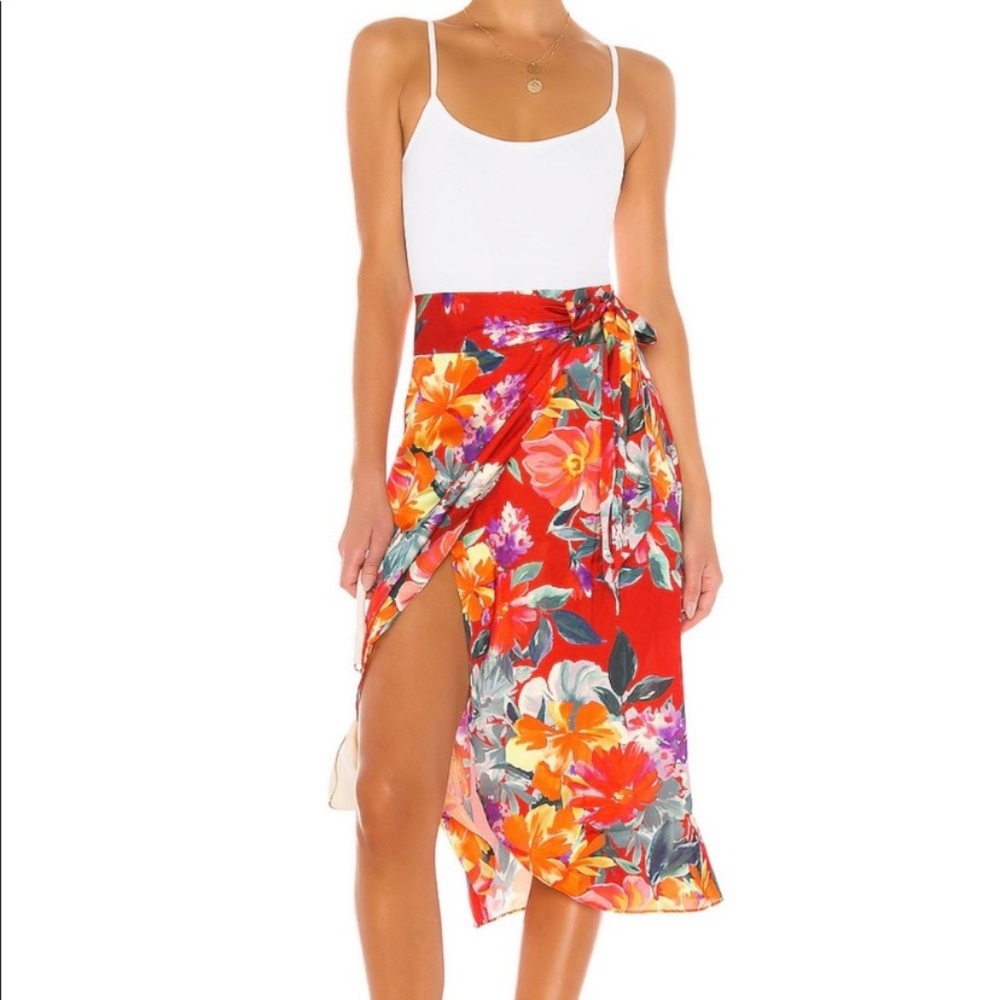 Privacy Please Vivienne Floral Wrap Skirt